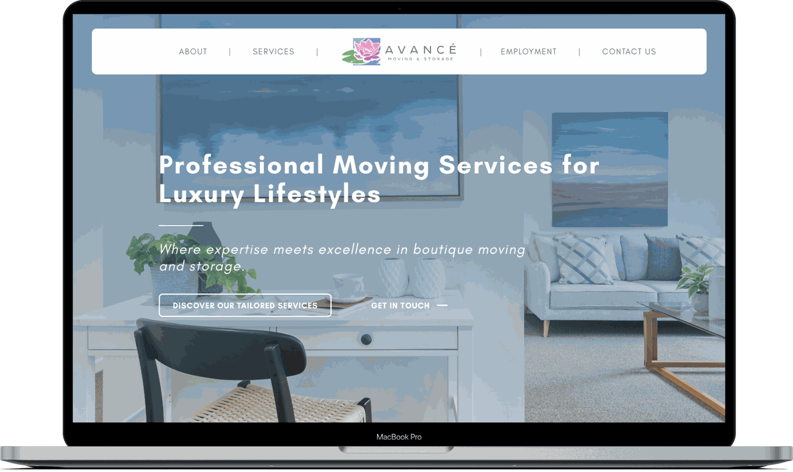 Avancé Moving & Storage mockup