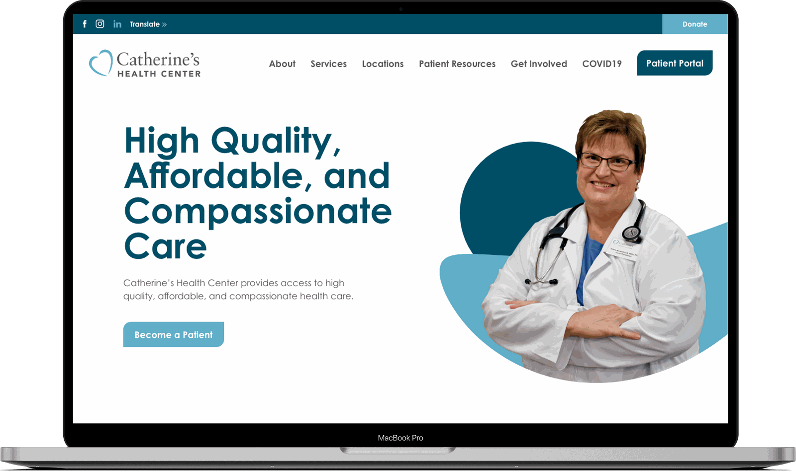 Catherine’s Health Center mockup