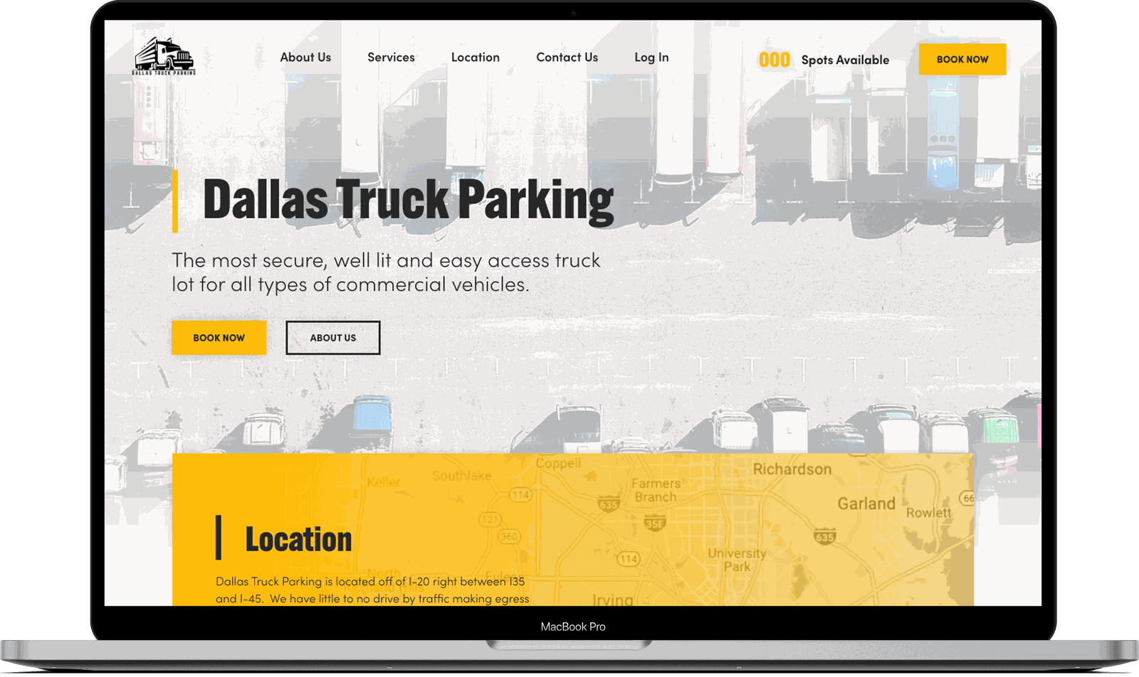 Dallas Truck Parking mockup