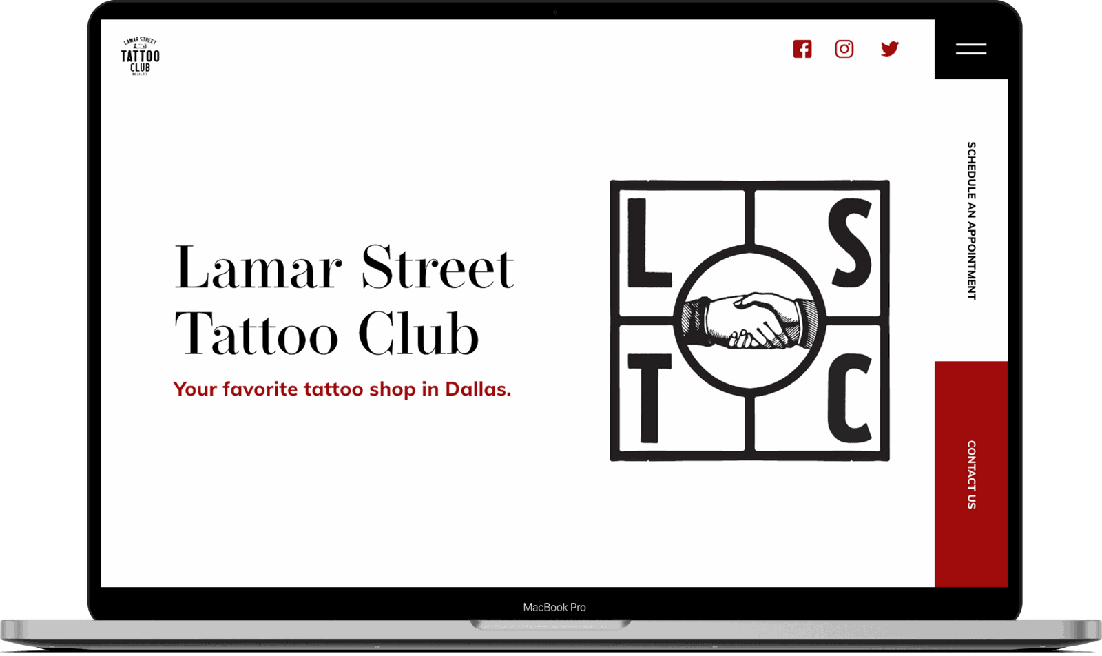 Lamar Street Tattoo Club mockup
