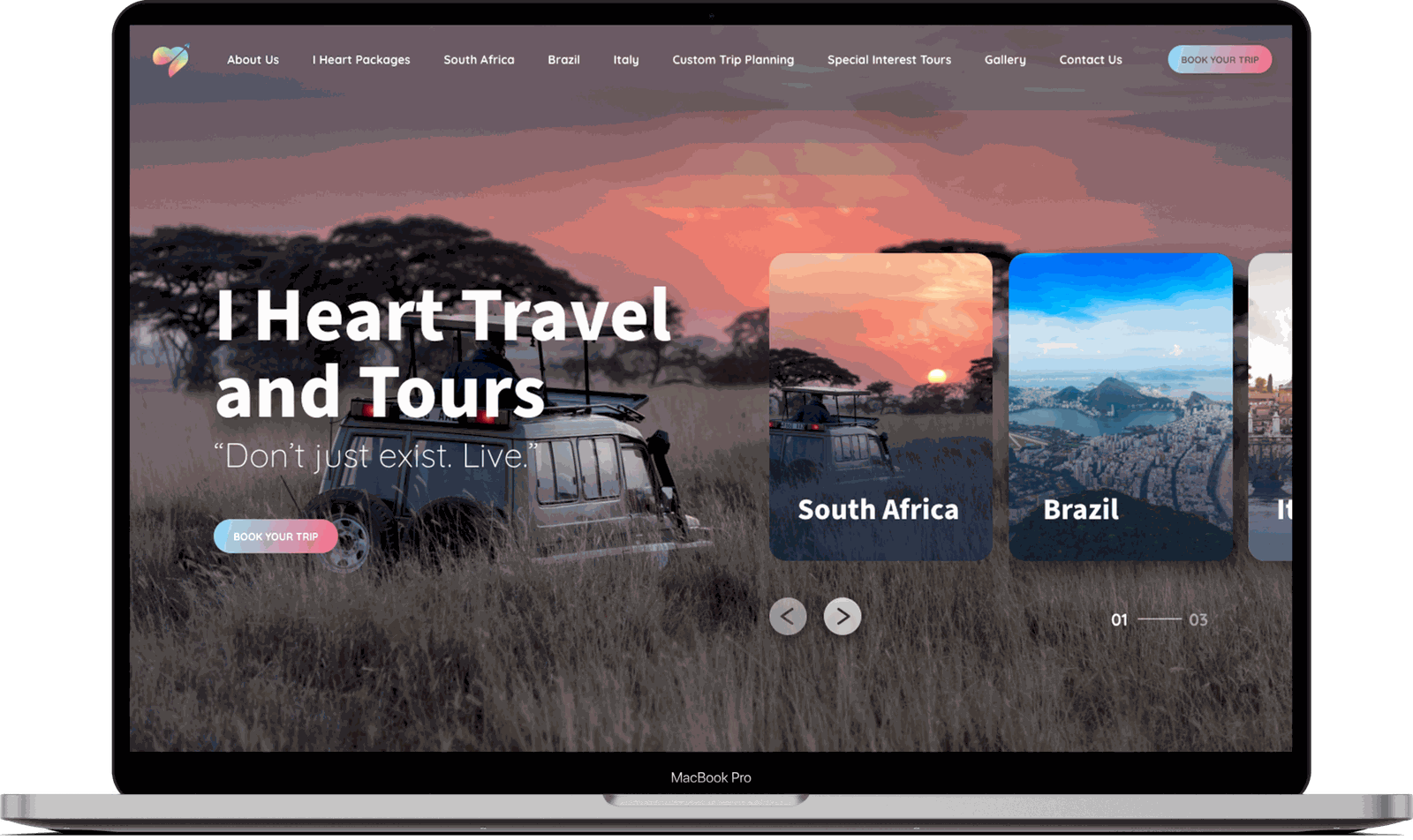 I Heart Travel and Tours mockup