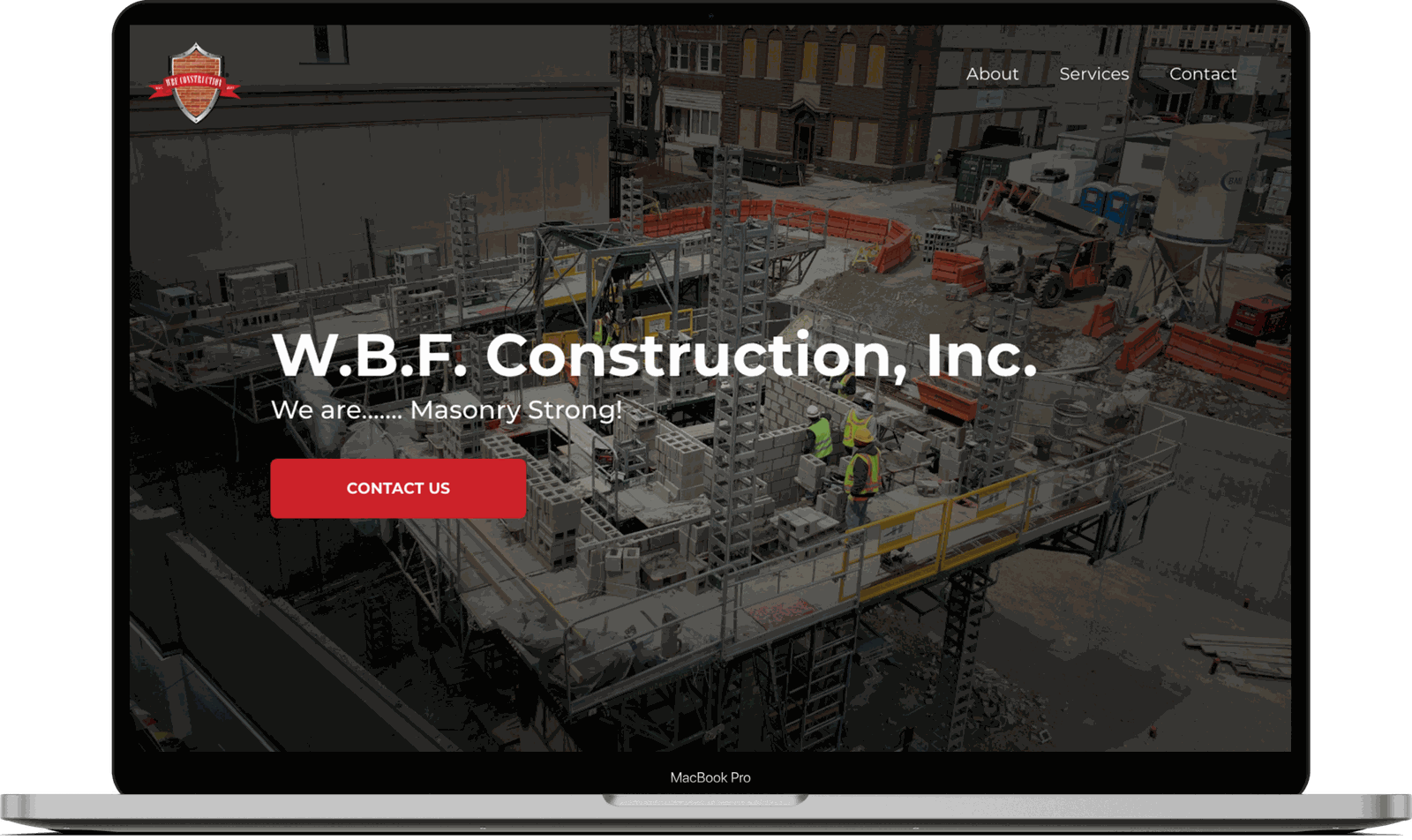 W.B.F. Construction, Inc. mockup